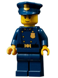 LEGO twn405 Police Officer, Smirk (1940s Era)